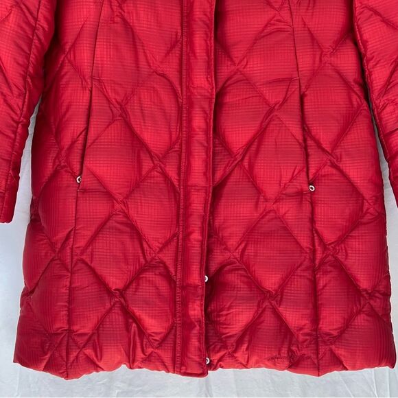 Eddie Bauer 650 Down Parka Sz L Red Long Puffer Jacket Hooded - Picture 5 of 16